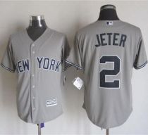 New York Yankees -2 Derek Jeter Grey New Cool Base Stitched MLB Jersey