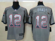 2013 New Nike New England Patriots 12 Brady Drift Fashion Grey Elite Jerseys