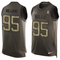 Nike Bills -95 Kyle Williams Green Stitched NFL Limited Salute To Service Tank Top Jersey