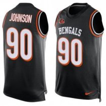 Nike Bengals -90 Michael Johnson Black Team Color Stitched NFL Limited Tank Top Jersey
