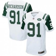 2013 NFL Nike New York Jets -91 Sheldon Richardson white Jersey(Elite)
