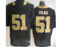 Nike New Orleans Saints 51 Jonathan Vilma Black Elite Jerseys