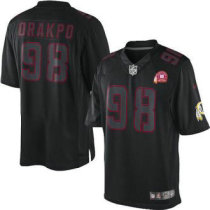 Nike Redskins -98 Brian Orakpo Black With 80TH Patch Stitched NFL Impact Limited Jersey