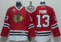 Chicago Blackhawks -13 CM Punk Red 2015 Stanley Cup Stitched NHL Jersey
