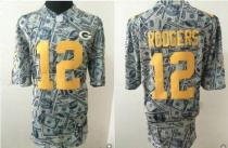 Nike Green Bay Packers #12 Aaron Rodgers Dollar Fashion Men's Stitched NFL Elite Jersey