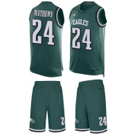 Eagles -24 Ryan Mathews Midnight Green Team Color Stitched NFL Limited Tank Top Suit Jersey