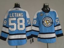 Pittsburgh Penguins -58 Kris Letang Stitched Blue NHL Jersey