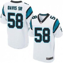 Nike Carolina Panthers -58 Thomas Davis Sr White Stitched NFL Elite Jersey