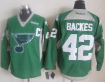 St Louis Blues -42 David Backes Green Practice Stitched NHL Jersey