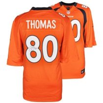 Nike NFL Denver Broncos #80 Julius Thomas Orange Men's Stitched Elite Autographed Jersey