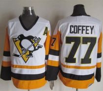 Pittsburgh Penguins -77 Paul Coffey White Black CCM Throwback Stitched NHL Jersey