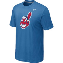 MLB Cleveland Indians Heathered Nike light Blue Blended T-Shirt