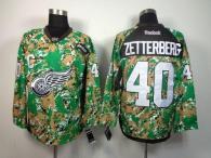 Detroit Red Wings -40 Henrik Zetterberg Camo Veterans Day Practice Stitched NHL Jersey