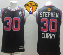 Golden State Warriors -30 Stephen Curry Black 2015 All Star The Finals Patch Stitched NBA Jersey