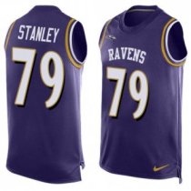 Nike Ravens -79 Ronnie Stanley Purple Team Color Men Stitched NFL Limited Tank Top Jersey