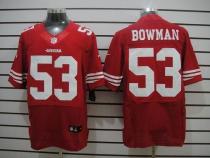 Nike San Francisco 49ers #53 NaVorro Bowman Red Team Color Men‘s Stitched NFL Elite Jersey