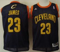 Cleveland Cavaliers -23 LeBron James Navy Blue Throwback Stitched NBA Jersey