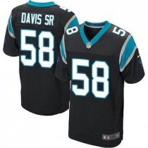 Nike Carolina Panthers -58 Thomas Davis Sr Black Team Color Stitched NFL Elite Jersey