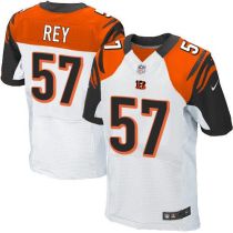 Nike Bengals -57 Vincent Rey White Men's Stitched NFL Elite Jersey