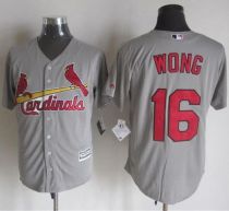 St Louis Cardinals #16 Kolten Wong Grey New Cool Base Stitched MLB Jersey