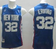 Brooklyn Nets -32 Julius Erving Blue ABA Retro Swingman Throwback Stitched NBA Jersey