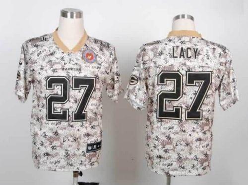 Nike Green Bay Packers #27 Eddie Lacy Camo Men's Stitched NFL Elite USMC Jersey