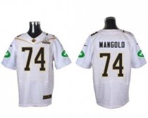 Nike New York Jets -74 Nick Mangold White 2016 Pro Bowl Stitched NFL Elite Jersey