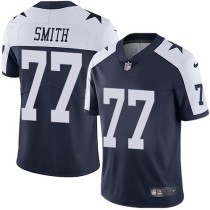 Nike Cowboys -77 Tyron Smith Navy Blue Thanksgiving Stitched NFL Vapor Untouchable Limited Throwback