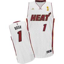Miami Heat -1 Chris Bosh White 2012 Champions Ring Ceremony Stitched NBA Jersey