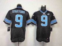 Nike Lions -9 Matthew Stafford Black Alternate With WCF Patch Jersey