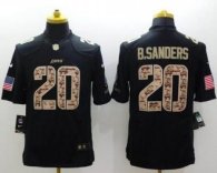 Nike Detroit Lions -20 Barry Sanders Black NFL Limited Salute to Service jersey