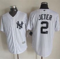 New York Yankees -2 Derek Jeter White Strip New Cool Base Stitched MLB Jersey