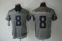 Nike St Louis Rams -8 Sam Bradford Grey Shadow Men's Stitched NFL Elite Jersey