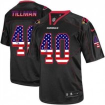 Nike Arizona Cardinals -40 Pat Tillman Black NFL Elite USA Flag Fashion Jersey