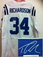 Nike Indianapolis Colts #34 Trent Richardson White Men's Stitched NFL Elite Autographed Jersey