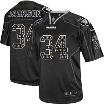 Nike Oakland Raiders #34 Bo Jackson New Lights Out Black Men's Stitched NFL Elite Jersey