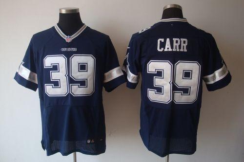 Nike Dallas Cowboys #39 Brandon Carr Navy Blue Team Color Men's Stitched NFL Elite Jersey