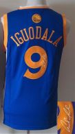 Revolution 30 Autographed Golden State Warriors -9 Andre Iguodala Blue Stitched NBA Jersey