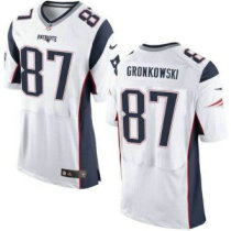Nike New England Patriots -87 Rob Gronkowski White Stitched NFL New Elite Jersey