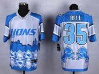 Nike Detroit Lions -35 Joique Bell Blue NFL Elite Noble Fashion Jersey