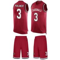 Cardinals -3 Carson Palmer Red Team Color Stitched NFL Limited Tank Top Suit Jersey