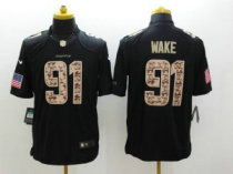 Miami Dolphins -91 Cameron Wake Nike Black Salute To Service Jersey