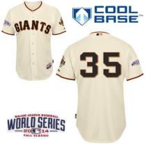 San Francisco Giants #35 Brandon Crawford Cream Cool Base W 2014 World Series Patch Stitched MLB Jer
