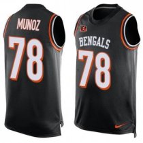 Nike Bengals -78 Anthony Munoz Black Team Color Stitched NFL Limited Tank Top Jersey