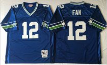 Mitchell And Ness Seahawks -12 Fan Blue Throwback Stitched NFL Jersey
