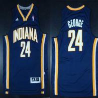 Indiana Pacers -24 Paul George Navy Blue Road Stitched NBA Jersey