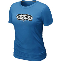 NBA San Antonio Spurs Big Tall Primary Logo Black Women T-Shirt (6)