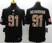 Nike New York Jets -91 Sheldon Richardson Black NFL Limited Salute to service jersey