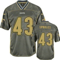 NEW New Orleans Saints -43 Darren Sproles Grey NFL Elite Vapor Jerseys