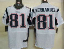 Nike Patriots -81 Aaron Hernandez White Stitched NFL Elite Jersey